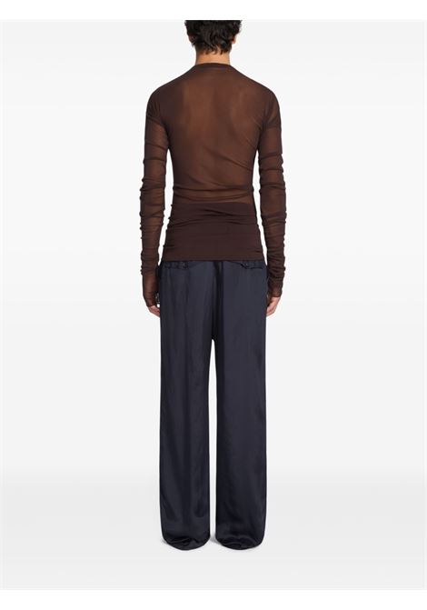 draped tee man brown DRIES VAN NOTEN | 251-021127-1513703